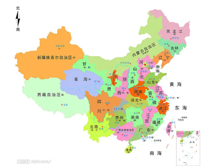 中国多少个省?多少个直辖市?